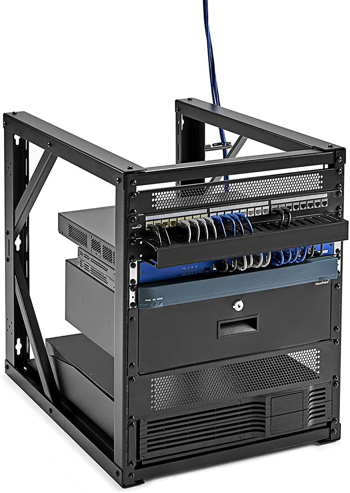 9U Wall-Mount Open Frame Steel Network Equipment Rack T3278