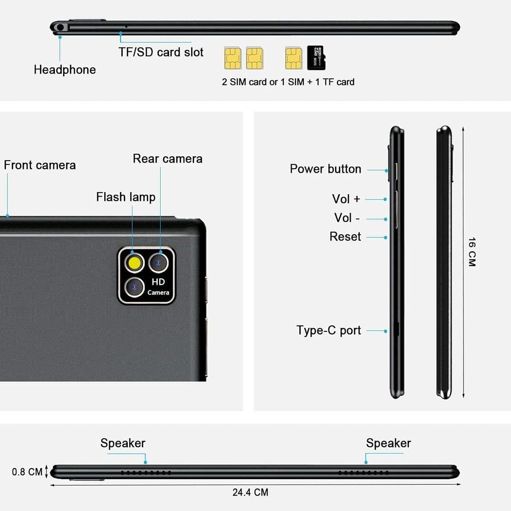 10.1 Inch Dual SIM 4G LTE Tablet with 6GB RAM 128GB ROM S511