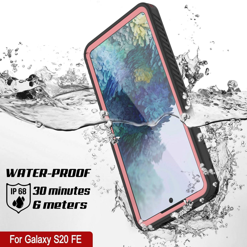 Water/Shock/Snowproof Slim Screen Protector Case Pink S7035