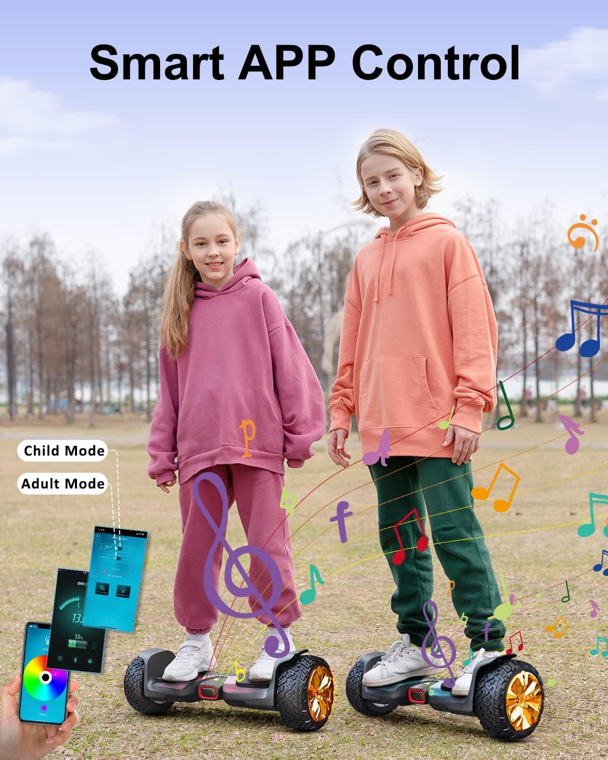 All Terrain Self Balancing Hoverboard with Bluetooth Speaker U893888