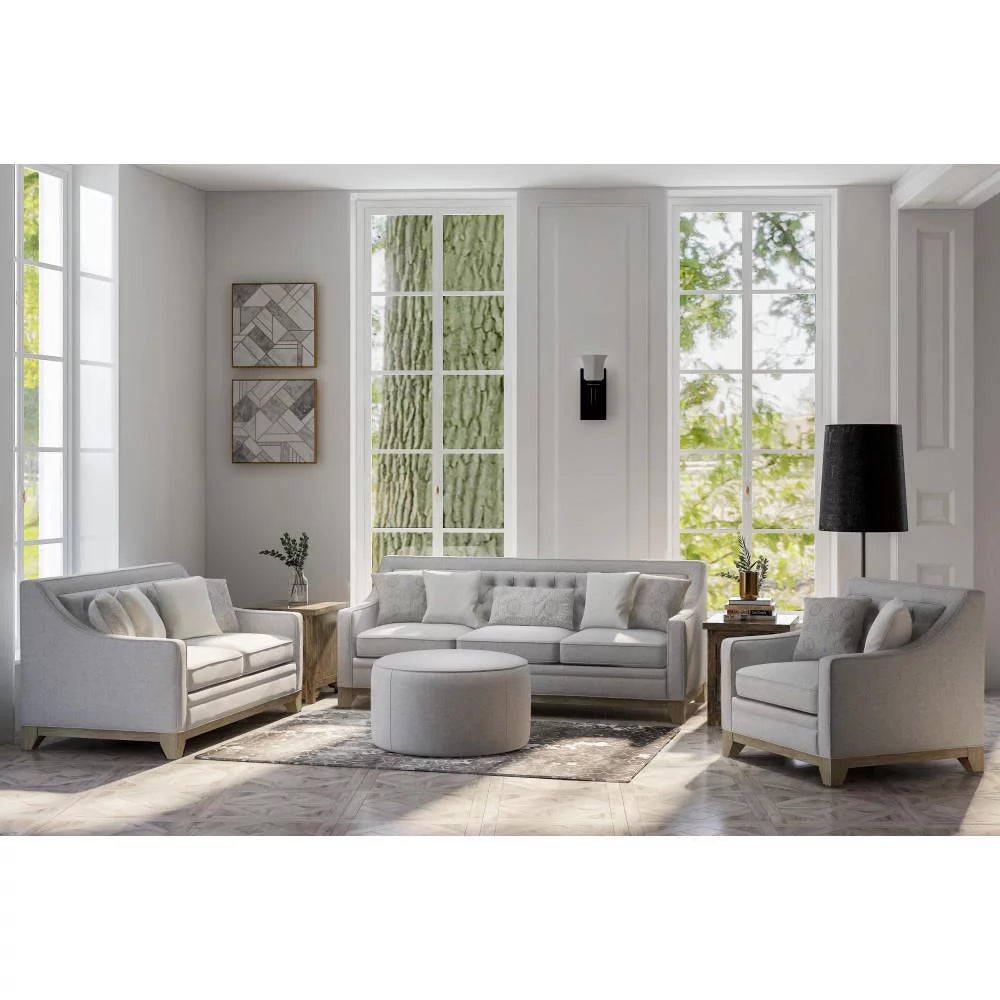 Gray Loveseat with Button Tufting S78465