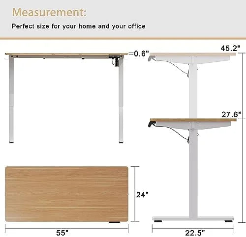 Height Adjustable Electric Standing Desk with Memory Controller 48" x 24" Z902