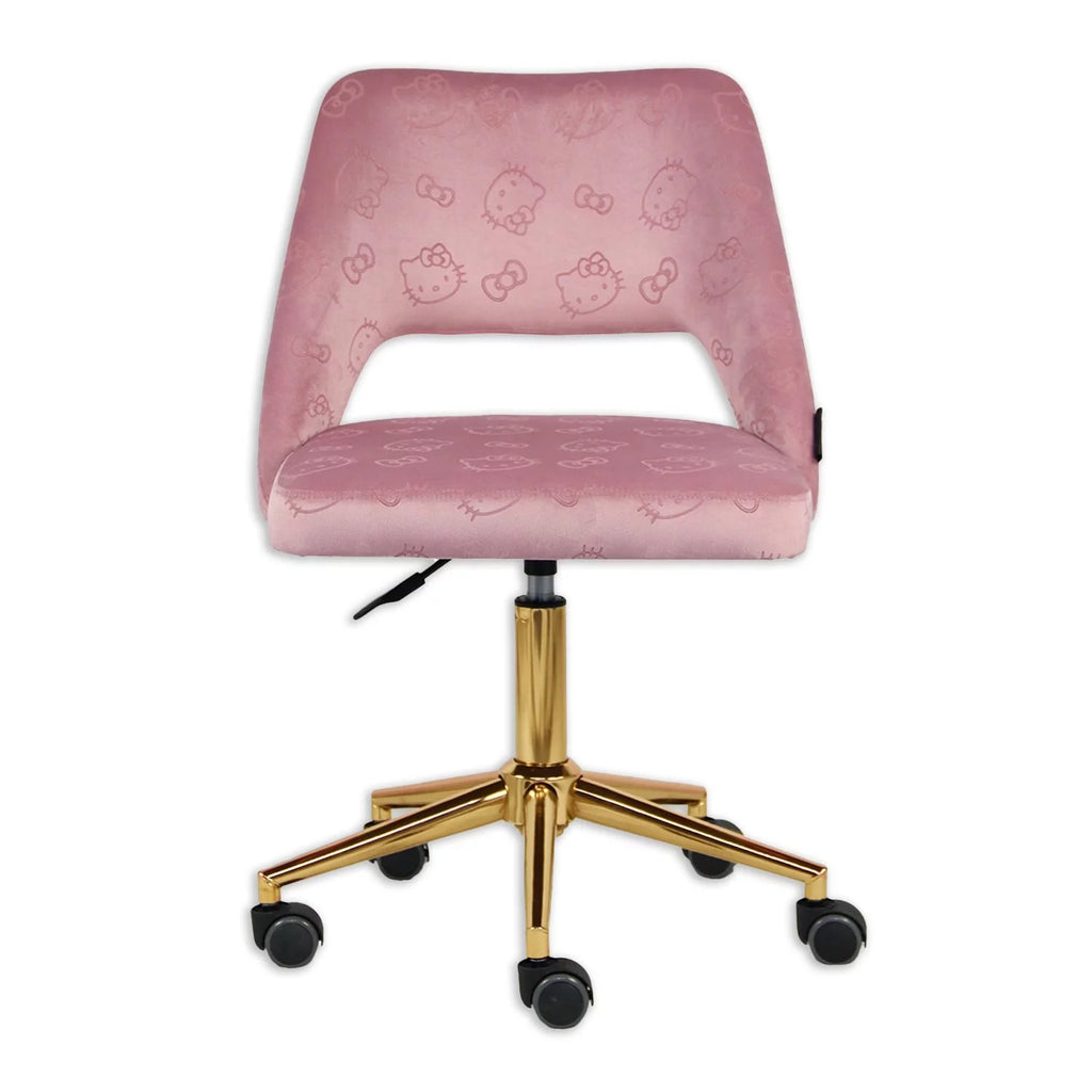 White Velvet Swivel Vanity Chair with Wheels Q4013