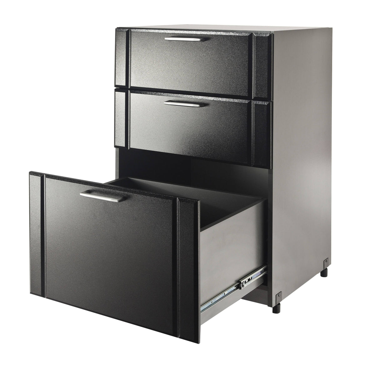 Black 3-Drawer Freestanding Base Cabinet P590070