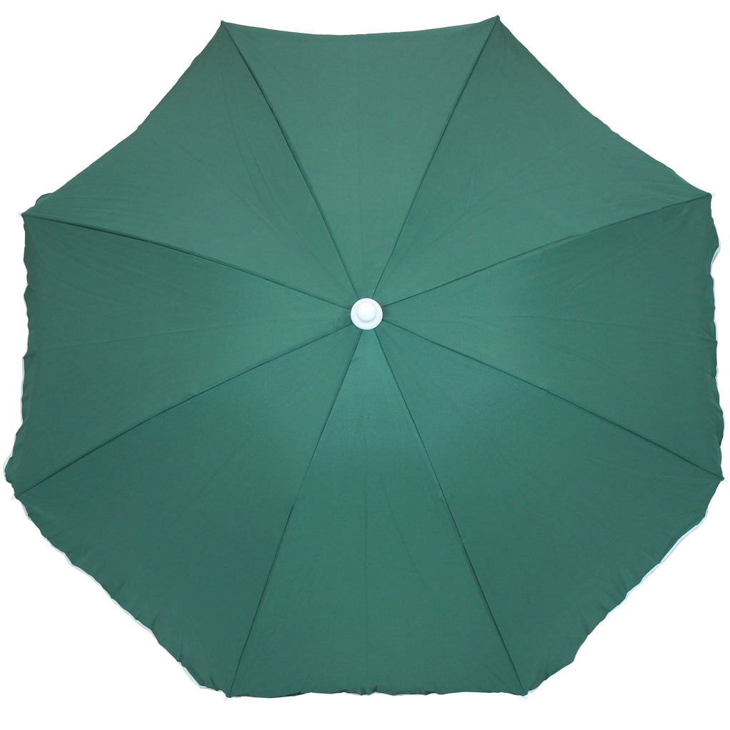 Sage Green Steel Beach Umbrella with Tilt Function A422928