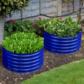 24 Round 17 Tall Raised Garden Beds Set of 2 Cobalt Blue R395958