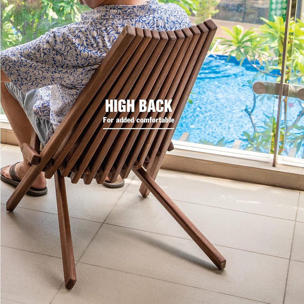 Folding Acacia Wood Outdoor Chair M255