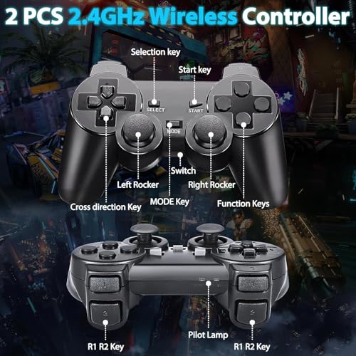 Wireless Retro Game Console Stick with 20000+ Games, 4K HDMI, 2 Controllers M41717