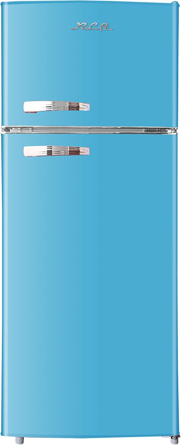 Retro 2 Door Refrigerator with Freezer, 10 cu ft, Blue Z30977