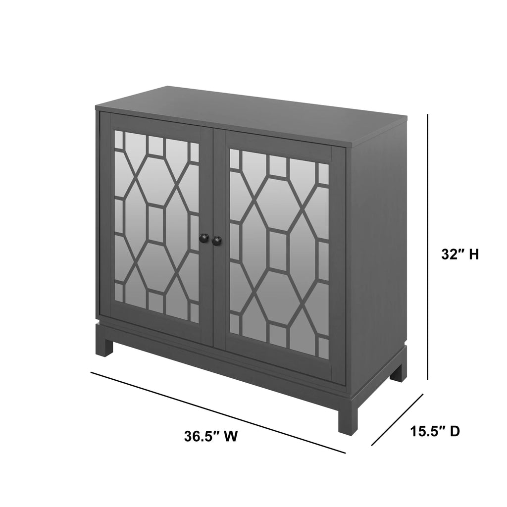 Accent Cabinet with USB Charging Ports and Mirrored Doors U2998