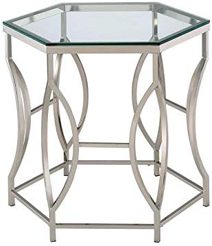 2-Piece Chrome Metal Coffee Table Set P79448
