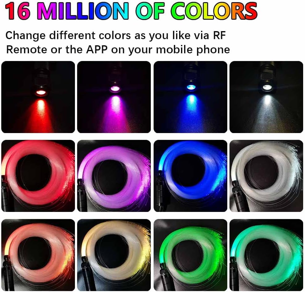 6W RGB LED Fiber Optic Light Star Ceiling Kit W69808