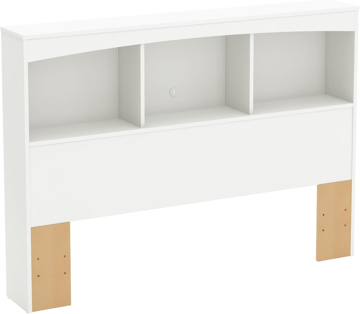 Contemporary Pure White Bookcase Headboard I714