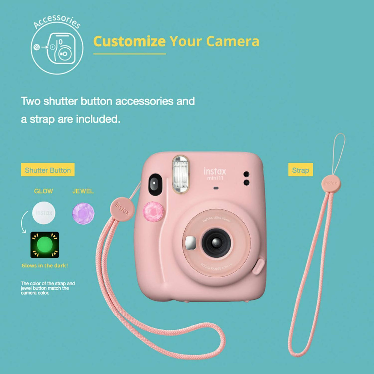 Blush Pink Instant Film Camera D27321