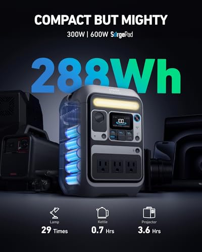 288Wh Portable Power Station with 60W Solar Panel Q568810