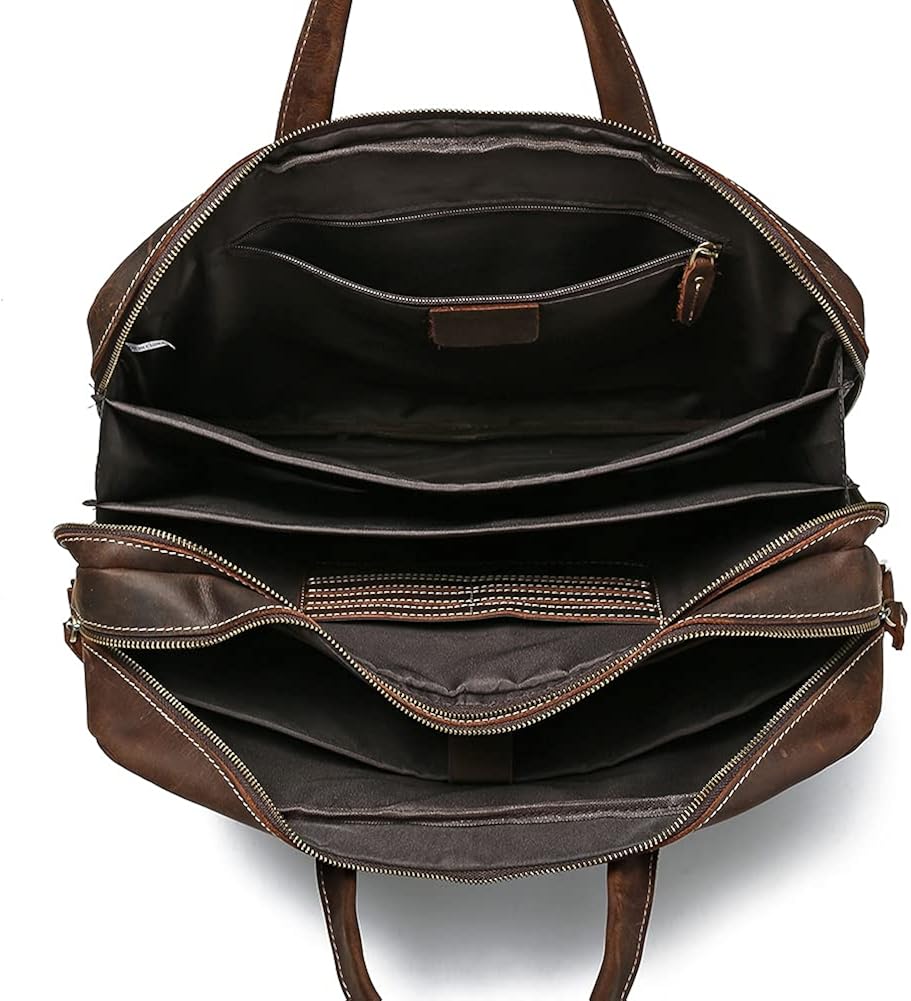 Vintage Genuine Leather 17 inch Laptop Briefcase B205824