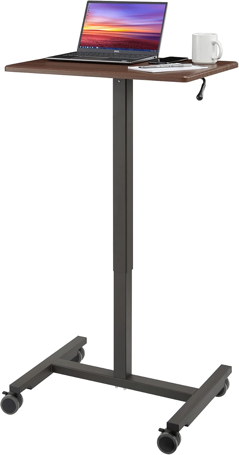 Mobile Rolling Height Adjustable Laptop Workstation Desk with Wheels E101