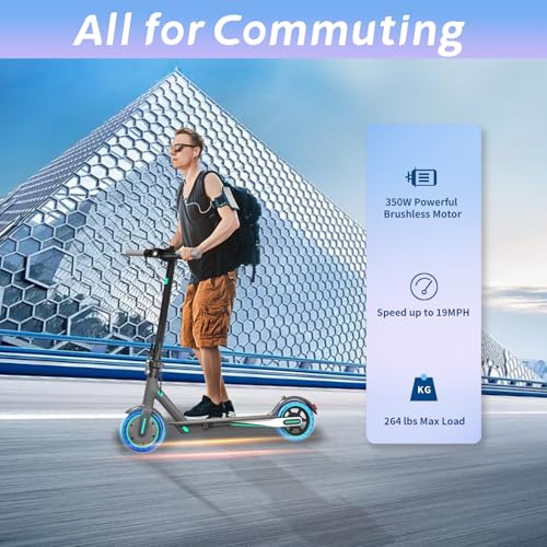 Electric Scooter with 8.5" Honeycomb Tire, Foldable Aluminum Alloy E-Scooter O178356