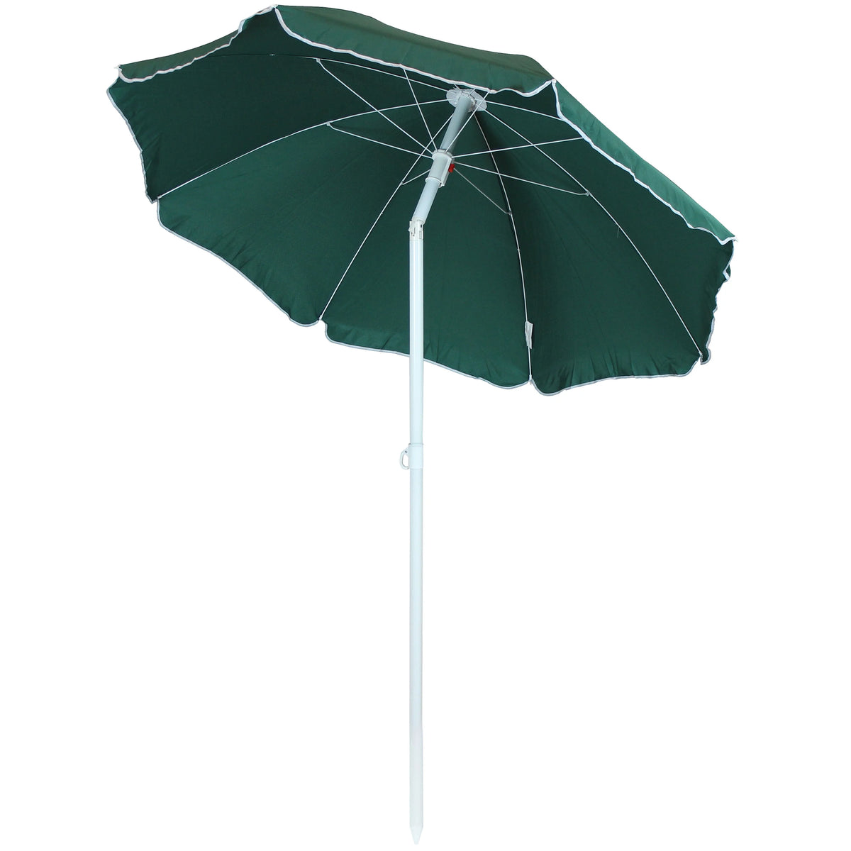 Sage Green Steel Beach Umbrella with Tilt Function A422928