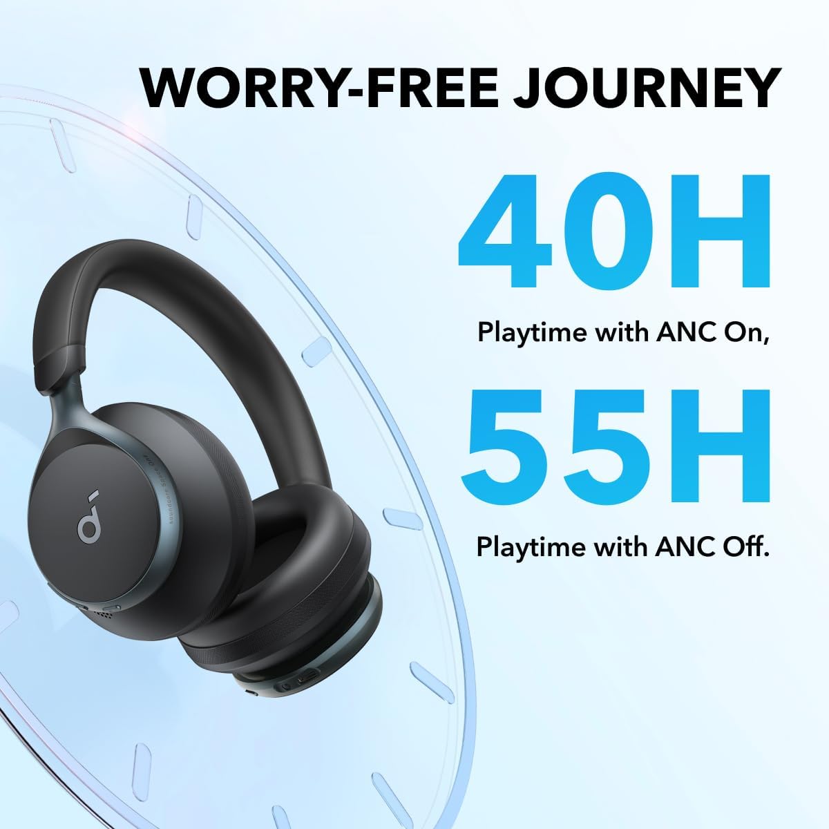 Active Noise Cancelling Headphones with Case, 40H ANC Playtime G38378