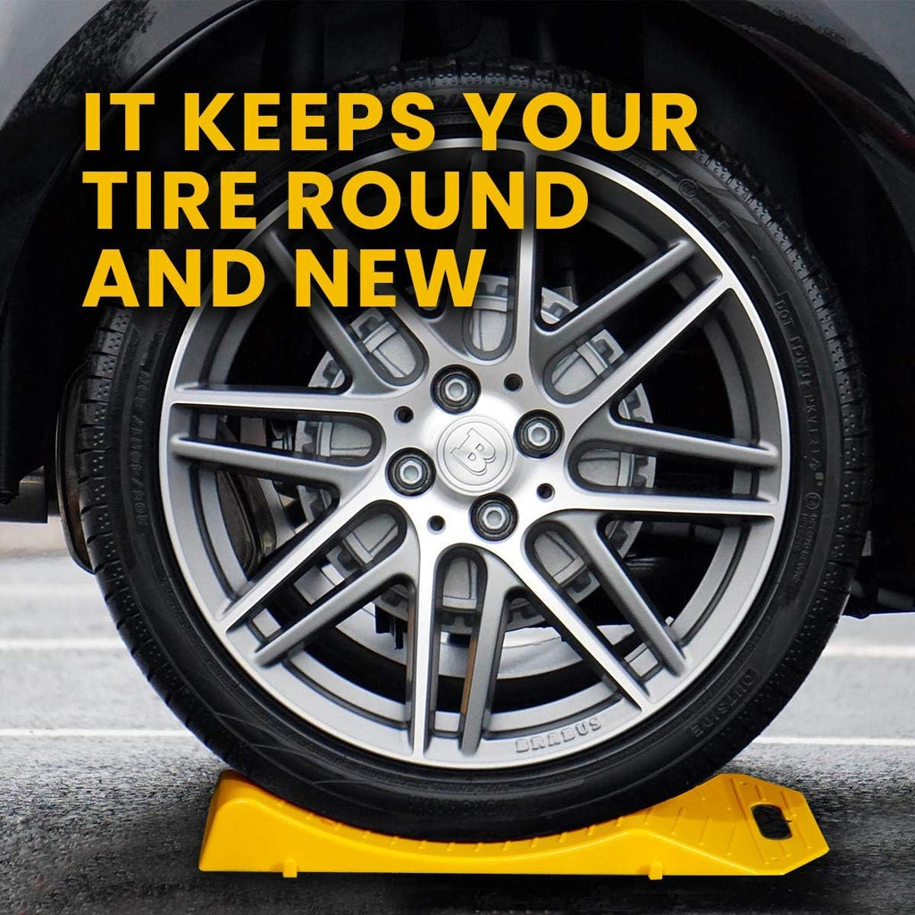 4 Piece Tire Saver Ramps Wheel Protector, Durable Plastic, Pack of 2 B4501
