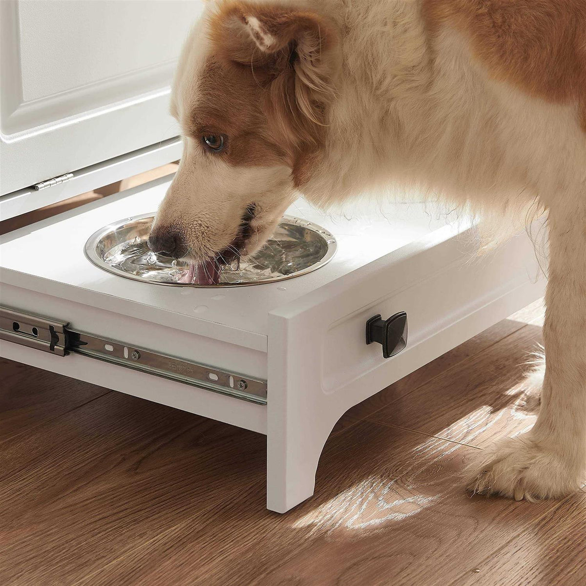 Modern Pet Feeding Station with 2 Elevated Dog Bowls E7837