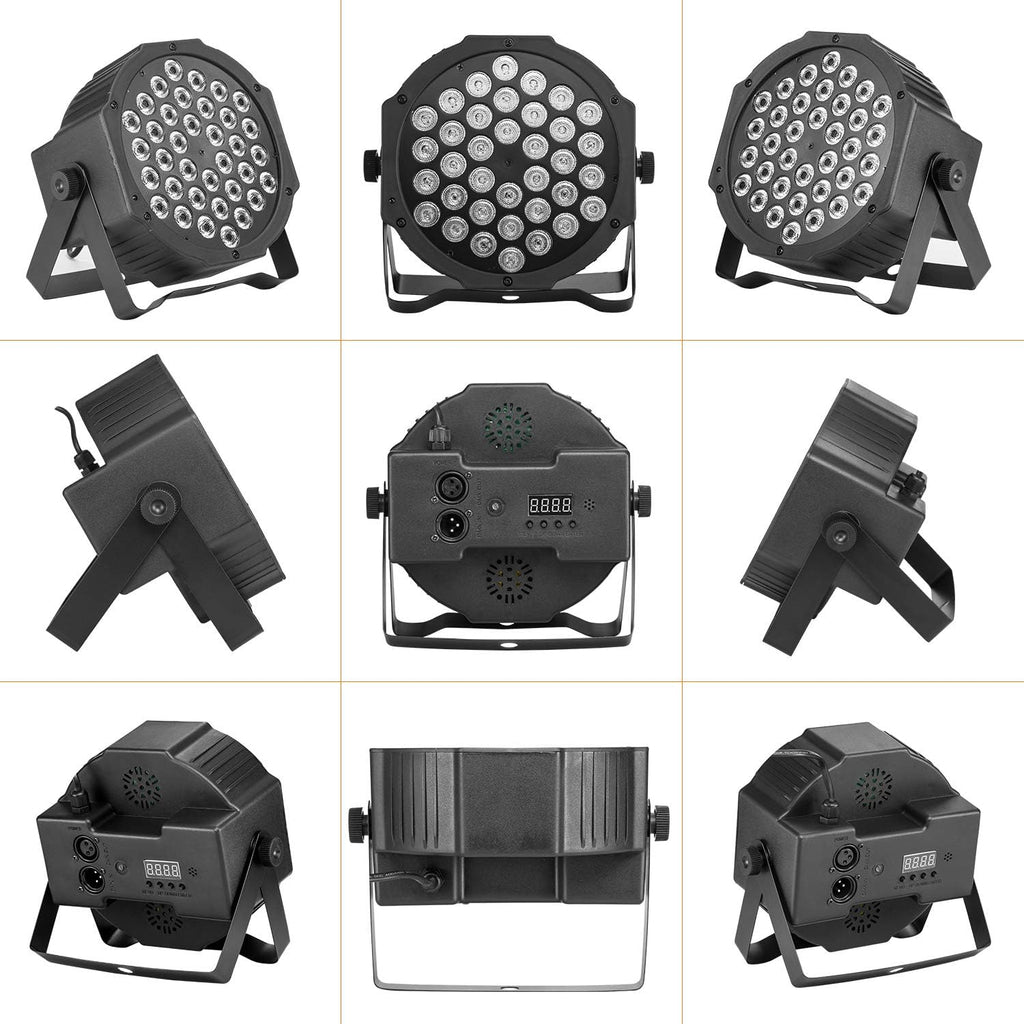 36 LED RGB Stage Lights with Remote 8 Pack P1058