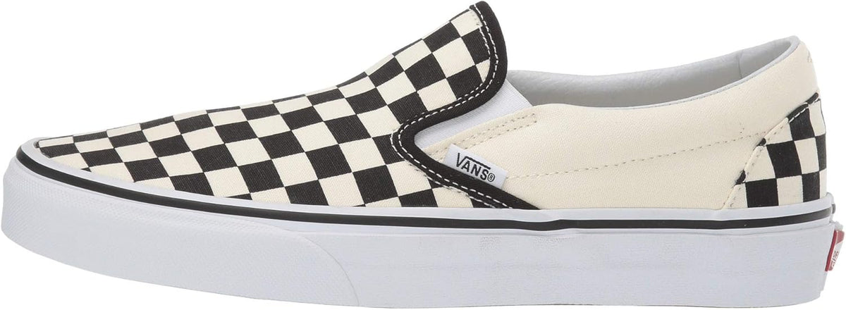 Checkerboard Black White Slip-On Shoes I580129