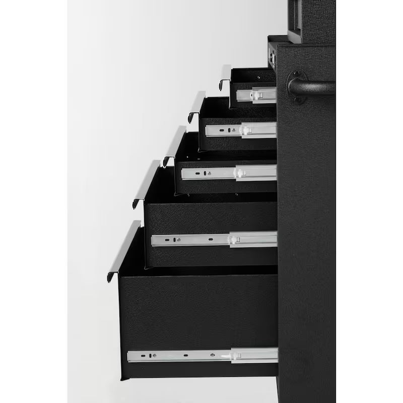 5-Drawer Rolling Tool Chest Cabinet in Textured Black R1315