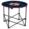 Collapsible Round Table with 4 Cup Holders and Carry Bag H21885