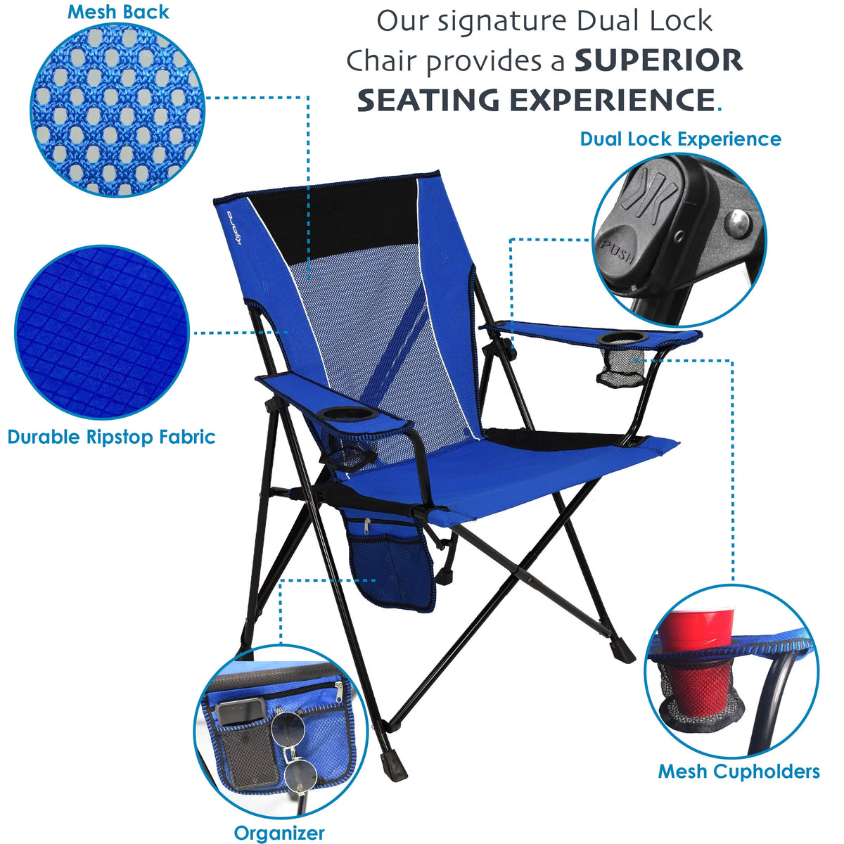 Maldives Blue Portable Camping Chair H7213