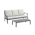 Outdoor Sectional Sofa Set 3 Seater Aluminum O792