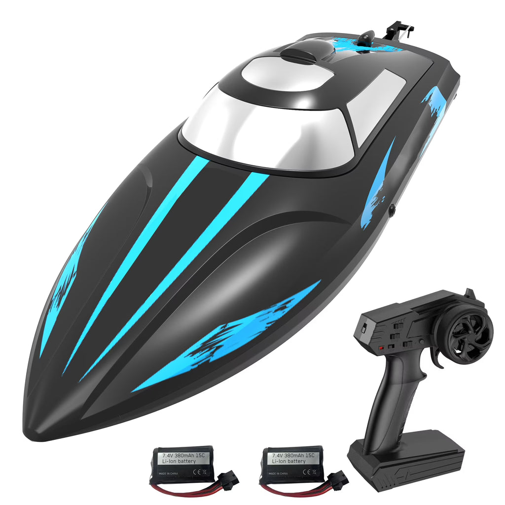 Remote Control Boat 2.4GHz High Speed Toy with 2 Battery W569707