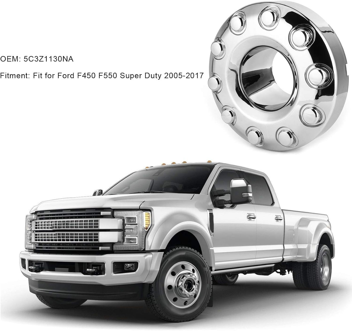 10 Lugs Aluminum Front Wheel Center Hub Cap X497