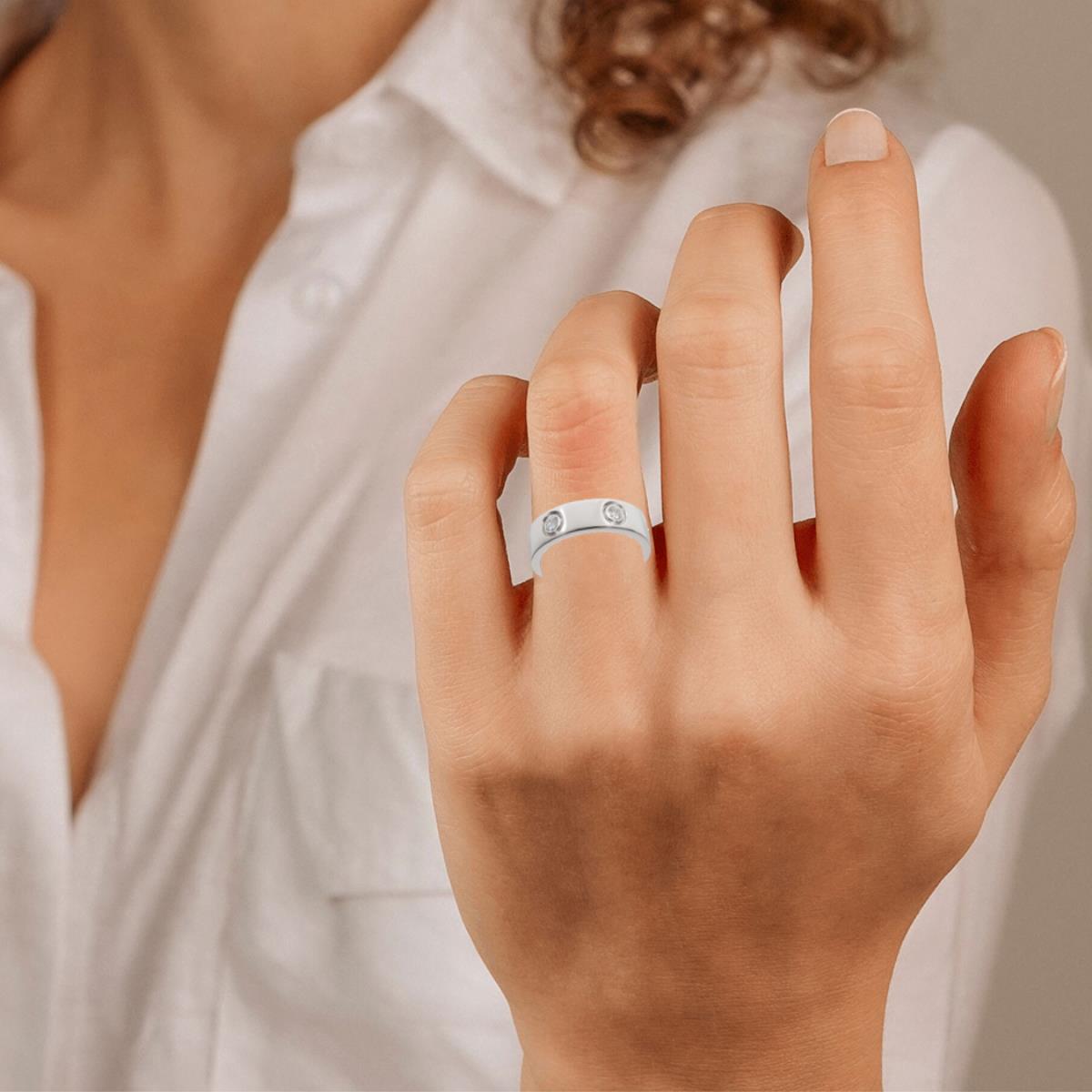 18k White Gold Diamond Ring 0.46 CTW Pre-Owned K175025