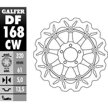 Floating Wave Brake Rotor, Front S161199