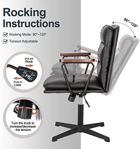 Criss Cross Ergonomic Adjustable Office Desk Chair with Cushion E309039