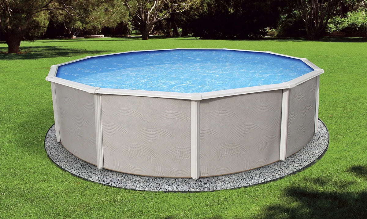 24-ft Round 52-in Deep Metal Wall Swimming Pool O778576