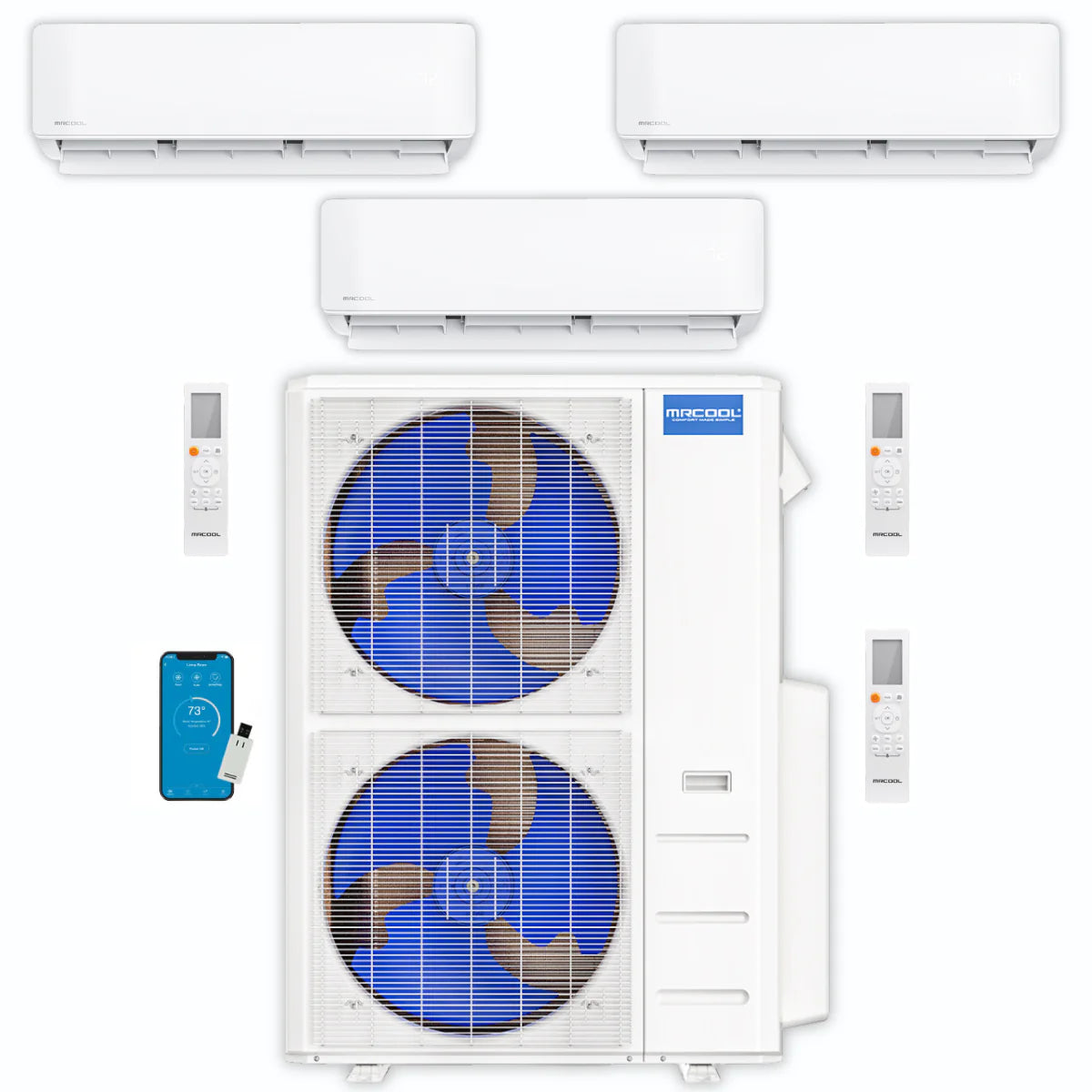 39,000 BTU 3 Zone Ductless Air Conditioner and Heat Pump L34672
