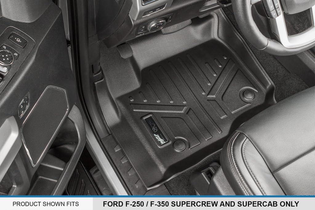 Black 2 Row Floor Mats Liner Set C521