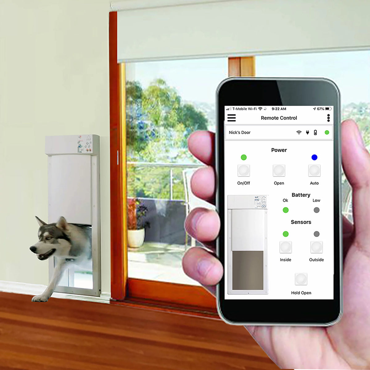 Large Opening Power Pet Door E29049