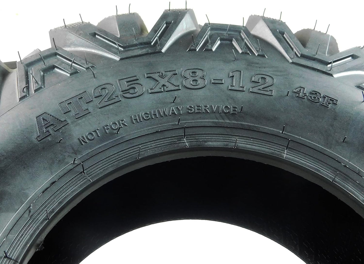 25x8-12 6 PLY ATV Tire Pack of 2 Q854