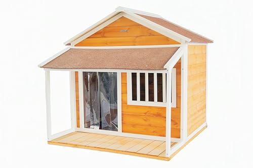 Brown Weatherproof Wooden Dog House D71069
