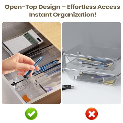 21 PCS Clear Plastic Drawer Organizer Set H2608
