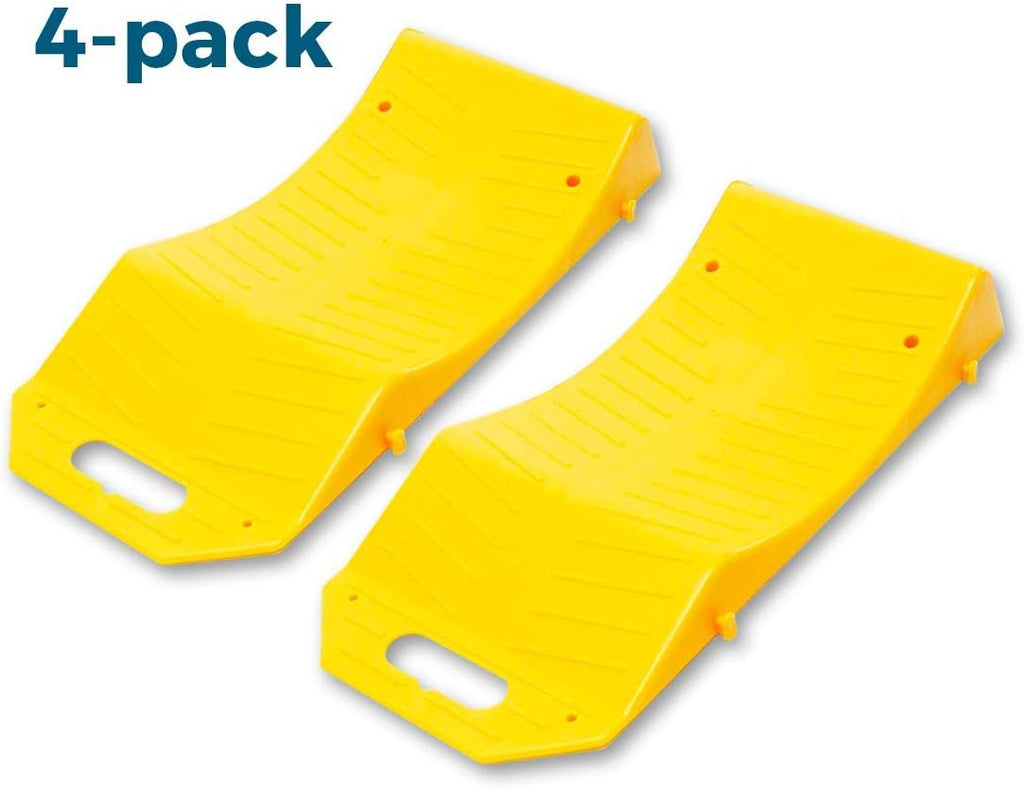 4 Piece Tire Saver Ramps Wheel Protector, Durable Plastic, Pack of 2 B4501