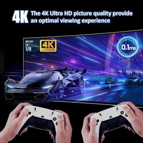 Wireless Retro Game Console Stick with 128G & 30000+ Games, 4K HDMI Output E903