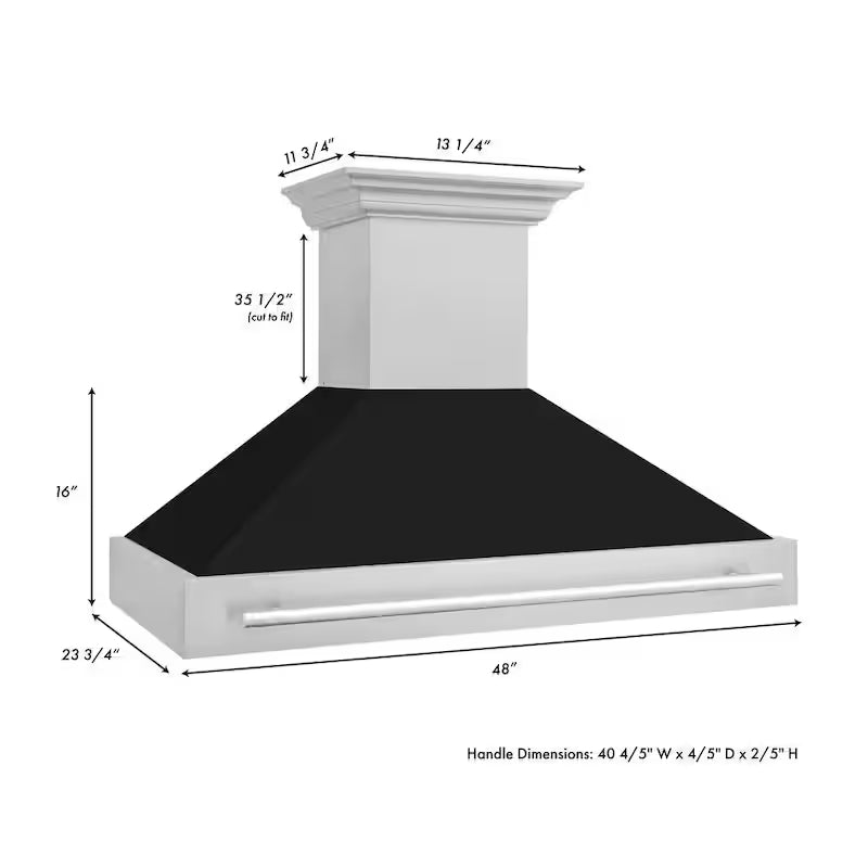 48 in. 700 CFM Ducted Wall Mount Range Hood N118