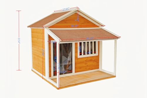 Brown Weatherproof Wooden Dog House D71069
