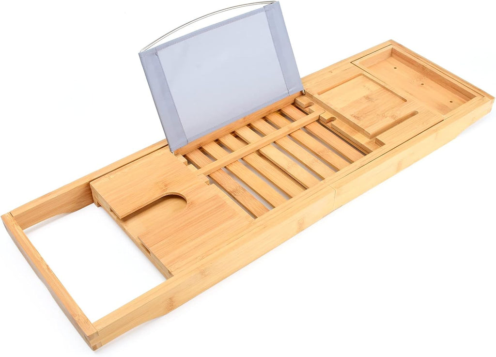 Bamboo Bath Tray Bathtub Caddy, Expandable, Pack of 2 B1408