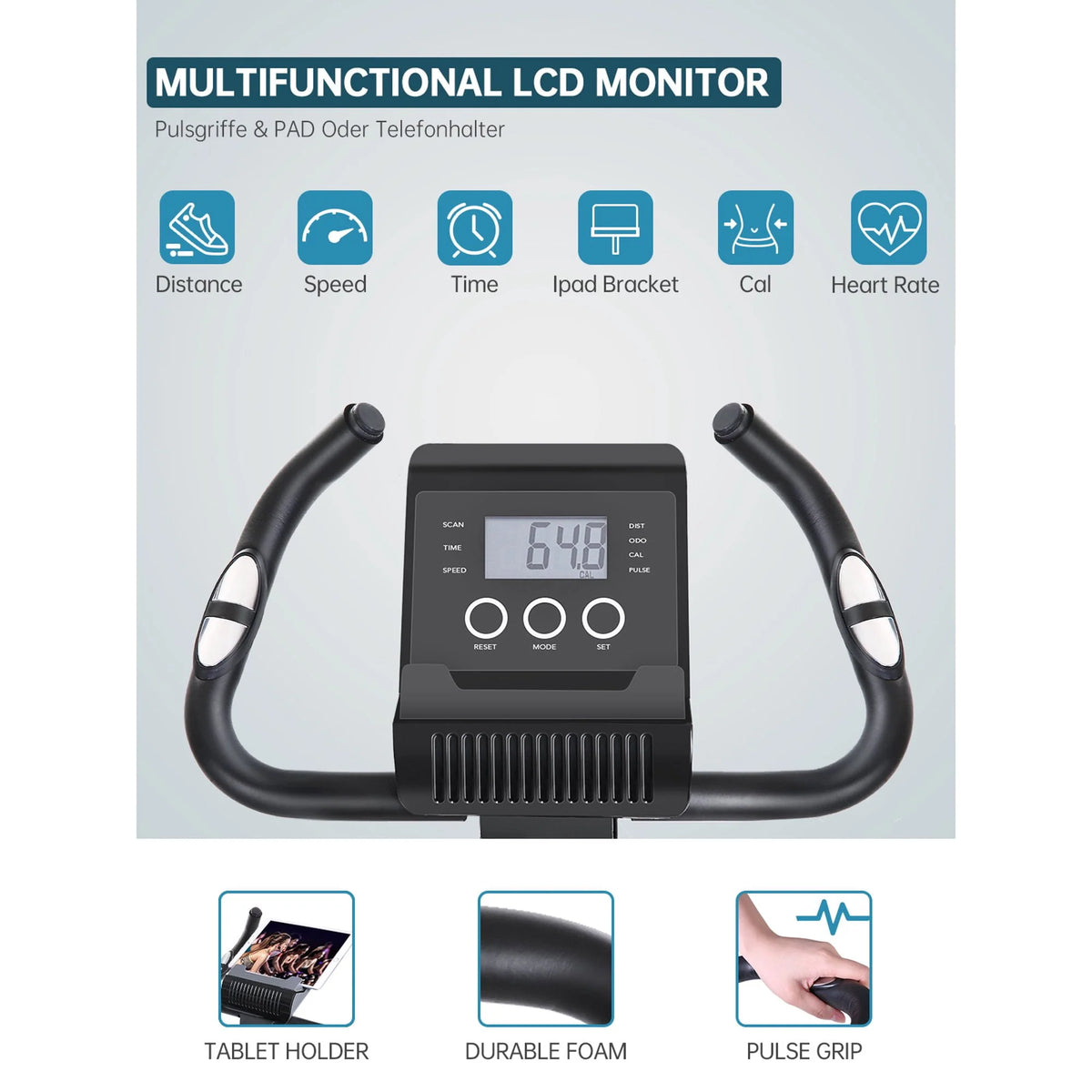 Folding Magnetic Stationary Exercise Bike C6524